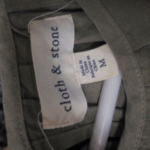 COPY - Cloth & stone by Anthropology light army green Jumpsuit size M - Picture 3 of 7